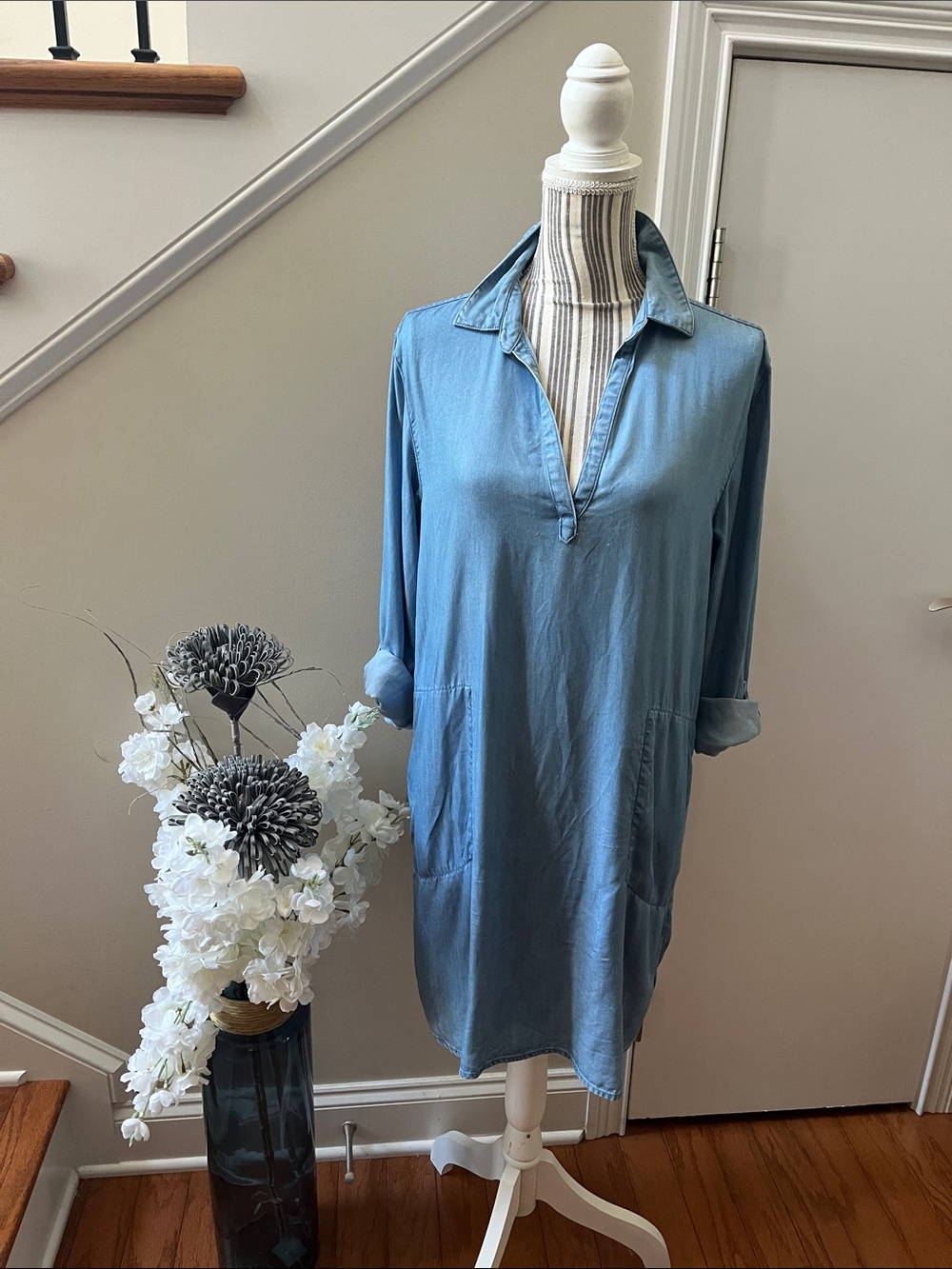 C&C California Washed Denim Dress